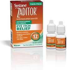 ZADITOR Antihistamine Eye Drops - Fast Acting  Long Lasting Itch Relief 2ct 