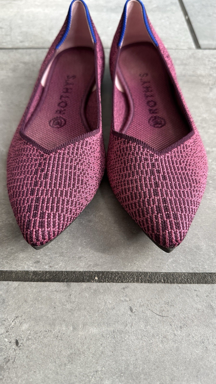 Rothys The Point Fig Python Snake Print Toe Limit… - image 3