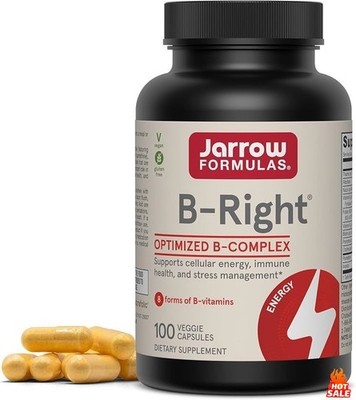 Jarrow B-Right Vitamin B Complex Formula, 100 Capsules
