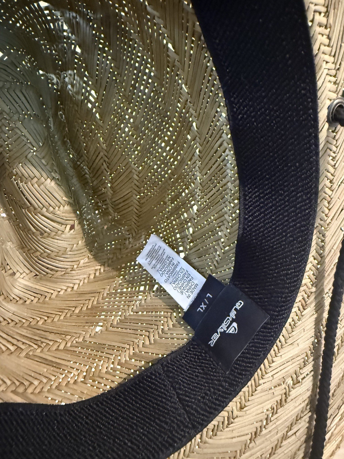Quiksilver Pierside Straw Hat TKK0 Size L/XL New