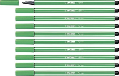 10 Stifte STABILO Pen 68 Filzstifte grün Filzmarker