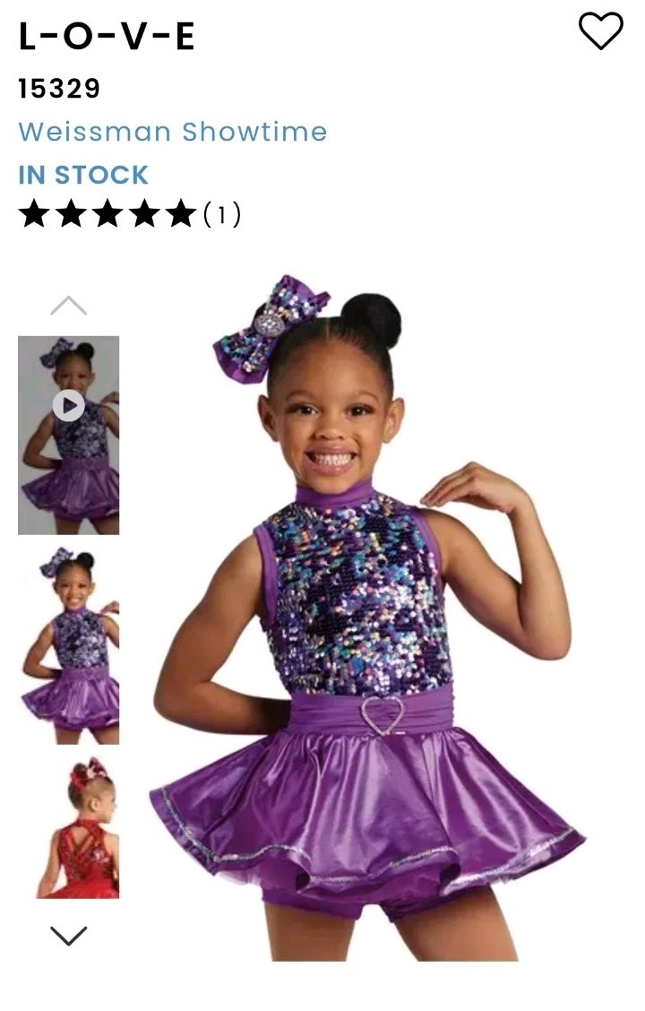 Weissman Showtime Girls Dance Costume - Hologram … - image 1