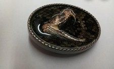 Western Diamondback Rattlesnake Single Head Belt Buckle