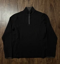 Ibex Womens Superwash Wool 1/4 Zip Sweater Size Medium Brown Merino Fleece