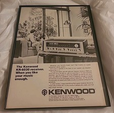 Kenwood KR-6030 Reciever Framed Print Ad 1978 8.5X11 Vintage