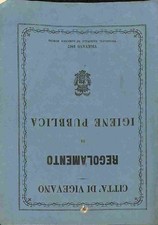 Citta' di Vigevano. Regolamento di igiene pubblica, 1867
