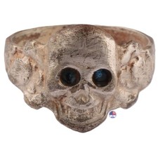 Death head Snake WWI Goth WW2 Ring Skull Bones WWII Gothic brutal WW1 Skeleton
