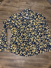 APT 9 Untucked Fit Premier Flex Mens Floral Button Shirt Large Slim Fit NWOT NEW