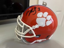 VIC BEASLEY SIGNED CLEMSON TIGERS SCHUTT SPEED MINI HELMET 