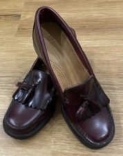 Bass Layton II Kiltie loafers Shoes Oxblood Leather Slip On / Women s 6.5