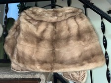 Vintage Mink fur shawl in a soft tan color