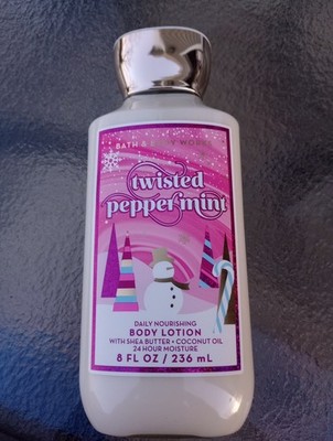 Bath & Body Works Twisted Peppermint Body Lotion 8 oz 2022 Holiday Traditions 