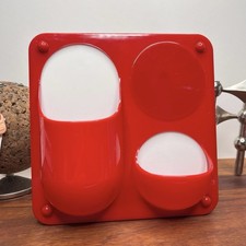Vintage Red Wall Modular Space Age Decor Office Decor Wall Organizer Plastic