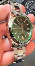 ROLEX Black Dial Milgauss 116400 STAINLESS STEEL 40MM Green SAPHIRE CRYSTAL 5