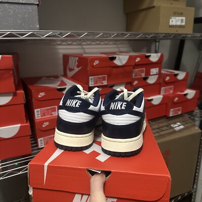 Size 13.5 - Nike Dunk Low Vintage Navy W