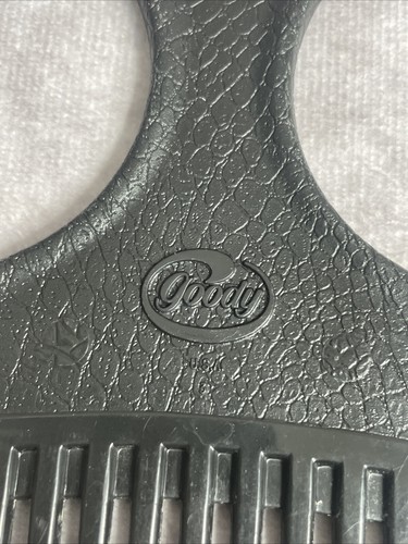 Pettine vintage Goody USA per capelli pic/lift in plastica testurizzata pick nero - Foto 3 di 6