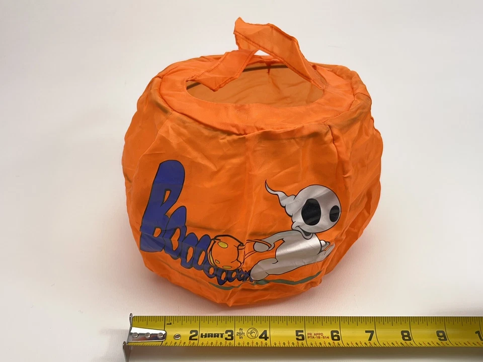 Cubo de caramelo vintage TRUCO O TRATO tela y primavera POR GEMMY INDUSTRIES Foto 4 de 4