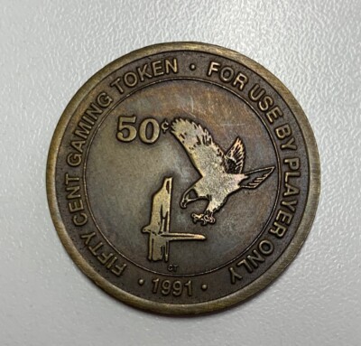 LEELANAU SANDS CASINO (Peshawbestown, MI.) 1991 Vintage .50 cent Gaming Token