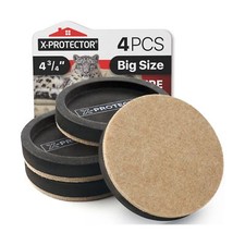 Felt Furniture Sliders for Hardwood Floors X-PROTECTOR 4 PCS 4 3/4  - Furn