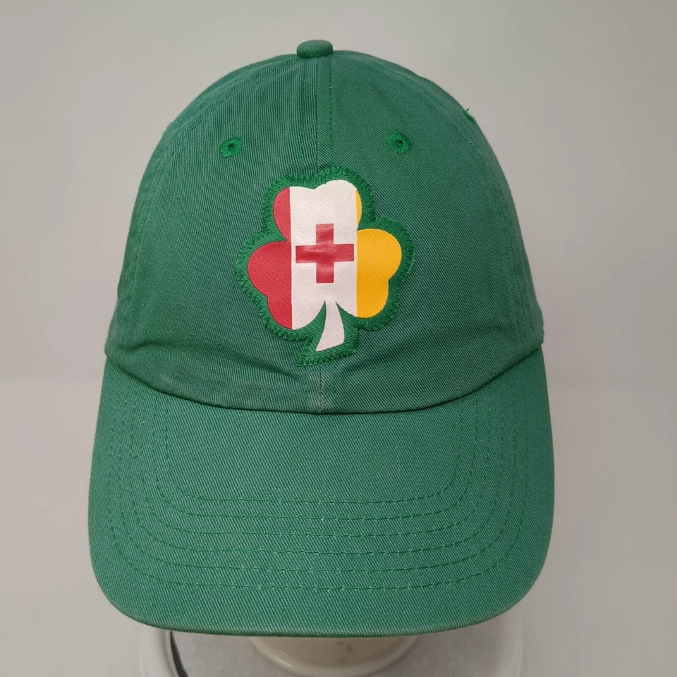 Parche con logotipo de trébol sombrero deslizable verde talla única ajustable 6 paneles Foto 2 de 4