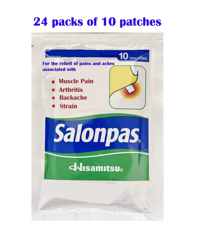 VALUE PACK Salonpas Patch Pain Relieving 240 Muscle Neck Shoulder Pain Exp 05/27 - image 2 of 3