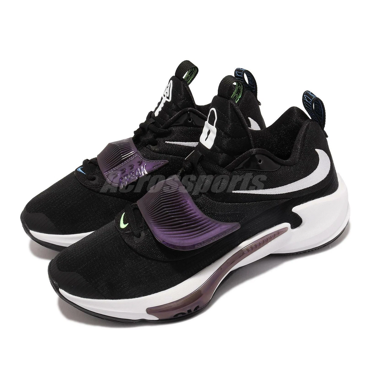 Nike Zoom Freak 3 EP III Project 34 Black White Men Basketball Shoes DA0695-001