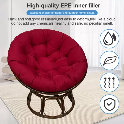 Papasan Chair Cushion Waterproof Oxford Cloth Circle Stuffed Egg Chair Cushions - Picture 13 of 111