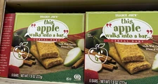 2 Packs Trader Joe's This Apple Walks Into A Bar Cereal Bars 6 Bars 7.8 oz Each 