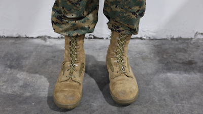 Size 10.5R - Used USMC Hot Weather Combat Boots Mcrae Coyote Brown