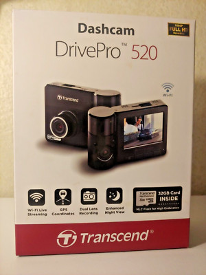 Transcend Dashcam DrivePro 520 Security Camera 1080P HD Recording - Main Image