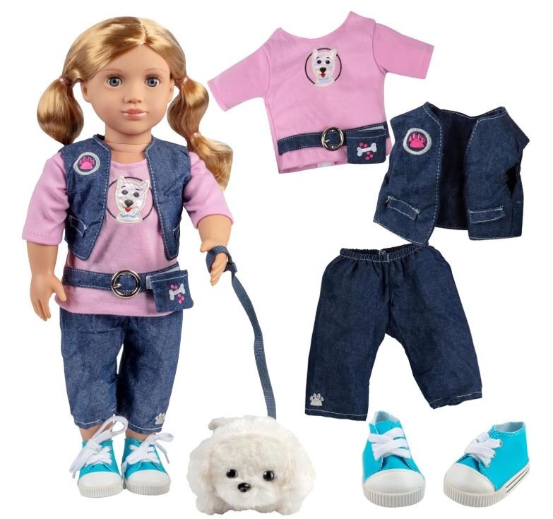 Dress Along Dolly Pet Walker Outfit For 18" Dolls
