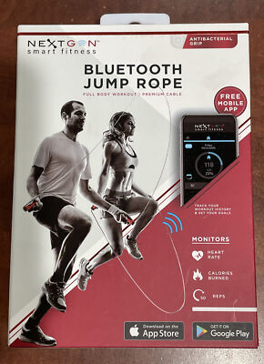 NextGen Smart Bluetooth Fitness Jump Rope comes with a USB Type-C Cable - Black