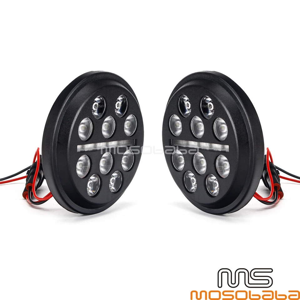 Luz antiniebla LED de 4,5" para Harley Dyna Sportster Softail Touring Forty Eight Foto 4 de 4