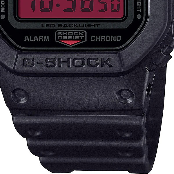 CASIO G-SHOCK DW-5600BBR-1JF BLACK AND BOLD RED Dial Square