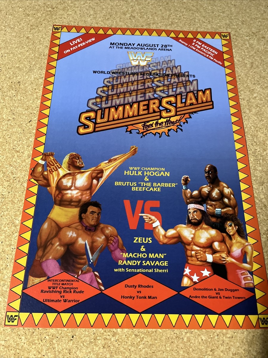 Summer Slam 1989 Hulk Hogan Brutus Beefcake Macho Man Randy Savage
