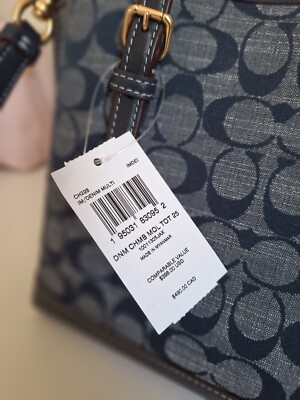 NWT Coach Mollie Tote 25 In Signature Chambray CH228 | eBay