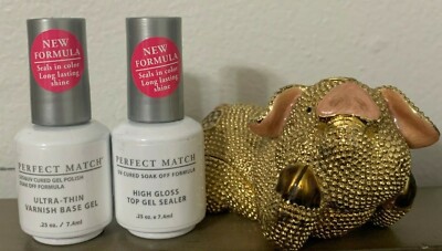 Lechat Perfect Match High Gloss Top Gel Sealer + Untra-Thin Base Gel 0.25oz