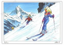 Ex-libris DANY Colombe au ski