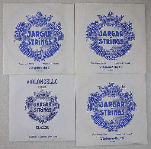 New Jargar Violoncello Strings Set 4/4 Medium Blue Made in Denmark Free Shipping - Picture 1 of 2