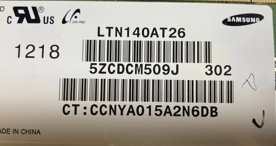 Portátil Samsung LTN140AT26 Pantalla LCD 14.0" WXGA HD LED Foto 4 de 4