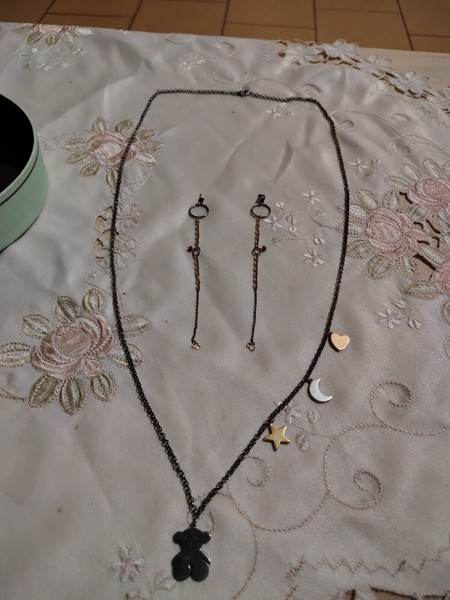 Collar largo y pendientes de Tous en plata