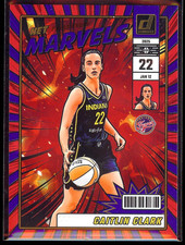 Caitlin Clark 2025 Donruss WNBA Net Marvels #19 Blue Press Proof SP Insert