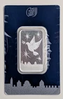 HOLY LAND MINT DOVE OF PEACE 1/2 OUNCE SILVER BAR IN ASSAY CARD SKU IL000019