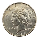 1934 D US Peace Dollar Coin Unc Details Denver Mint