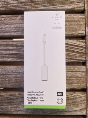 Genuine Belkin Mini DisplayPort to HDMI Adapter 4K F2CD078dsAPL For MacBook
