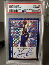 2024 Topps Finest - Autographs Kevin Durant Black Geometric Refractor /25 POP 1