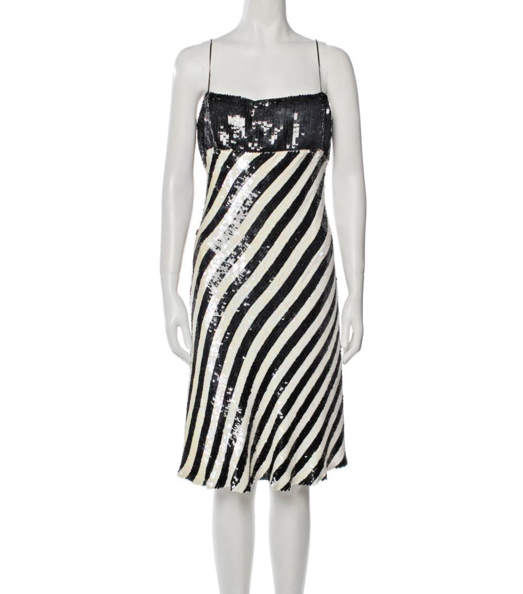 armani black and white dress Emporio Armani Snakeskin Effect Sleeveless Mini Shift Dress