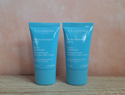 CLARINS HYDRA-ESSENTIEL Crème désalérante  NEU 2 x 15 ml Normale + trockene Haut