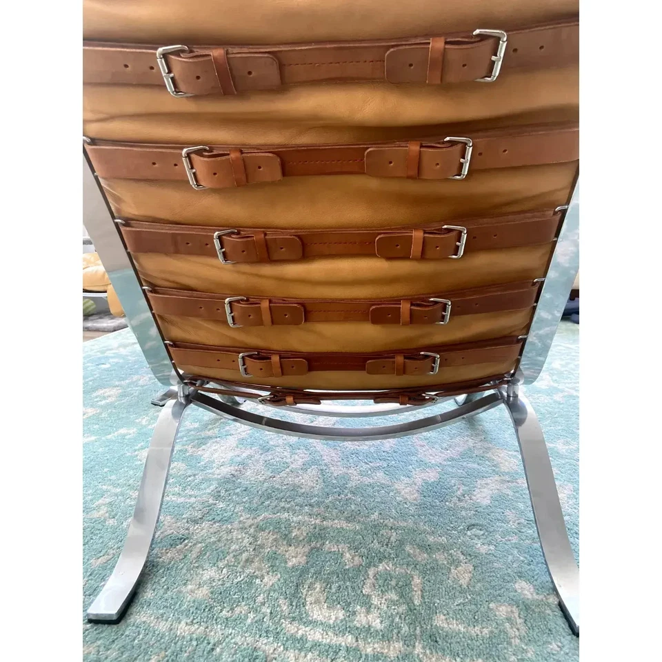 1960s Lounge Chair & Ottoman "Ari Chair" by Arne Norell With New Leather - Image 3 of 4