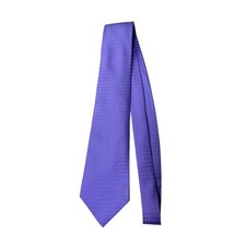 Hermes 100 Silk H Logo Necktie  Purple Jacquard  Designer Business Accessory